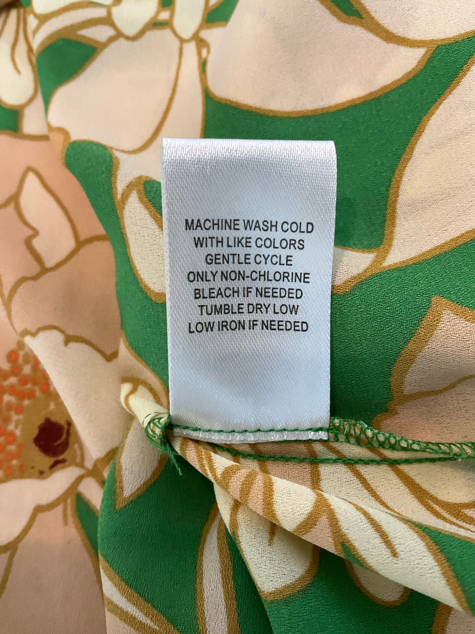 DR2 by Daniel Rainn Floral Puff Sleeve Square Neck Blouse Top XS Green