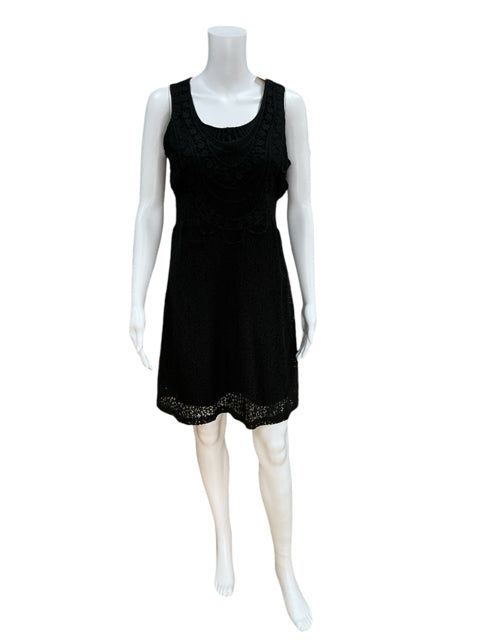 Altar'd State Black Crochet Dress Size Small - close up