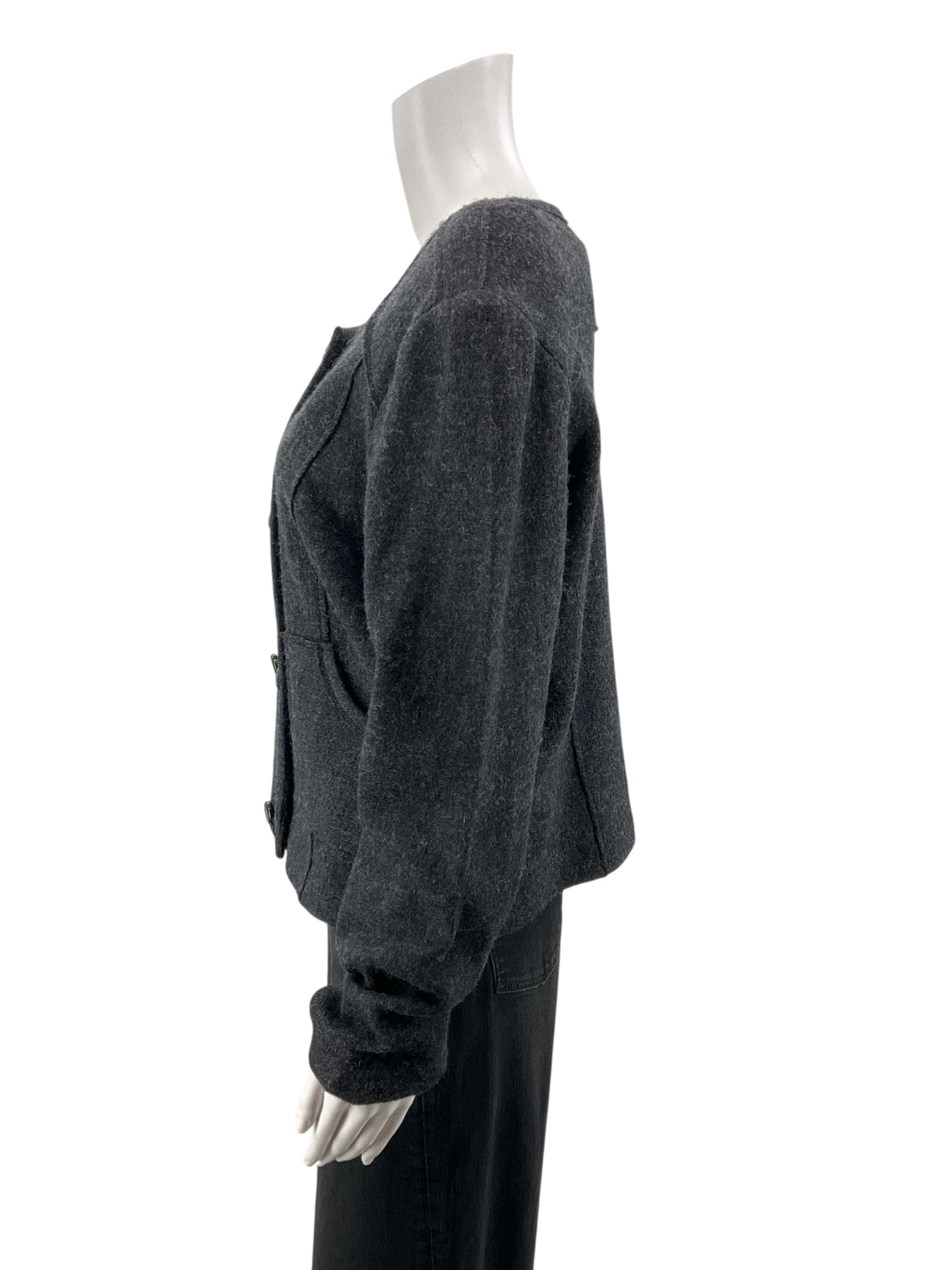 Cabi Gray Solid Pre-Owned Ladies Jacket - Size Large