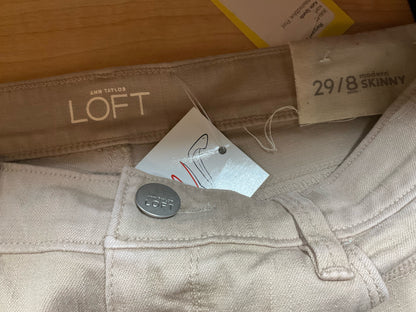Ann Taylor LOFT Modern Skinny Petite Pants Khaki Ankle Chino NWT Size 8 Petite - ONLINE ONLY