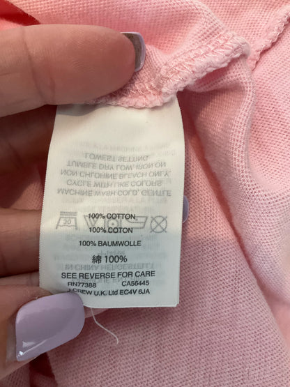 J. Crew Pink Slub Cotton Racerback Tank Midi Dress Size Large