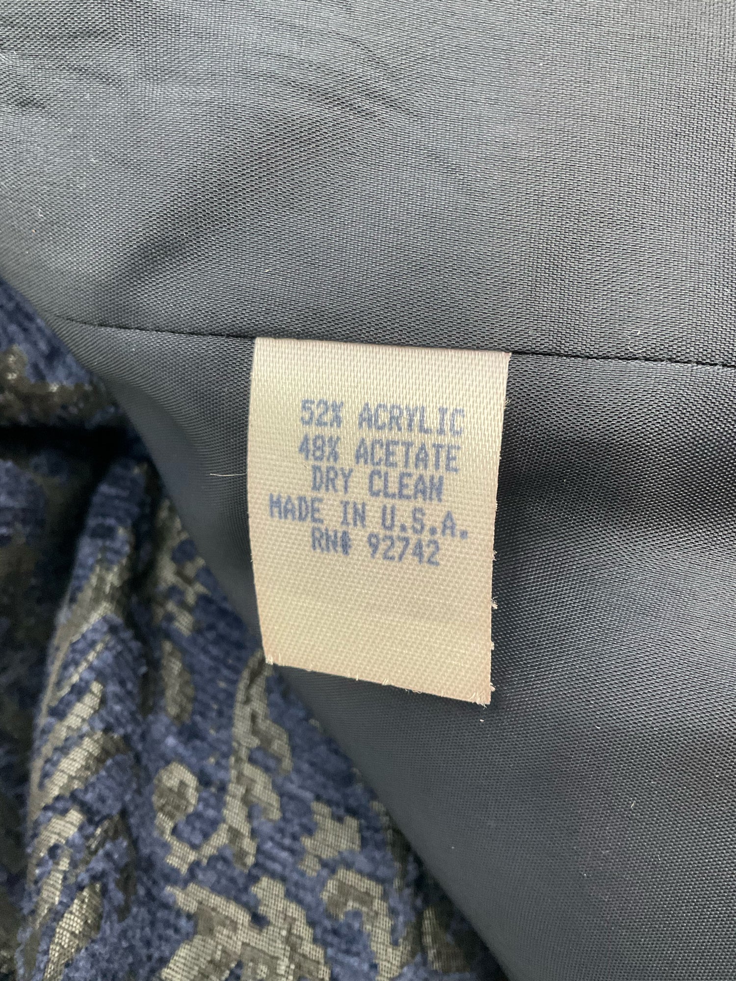 Juliana Collezione Blue/Black Print Pre-Owned Ladies Jacket - Size 8 - Margaret’s Fine Consignment