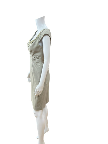 Adrianna Papell Khaki Pre-Owned Ladies Dress -  Size 4