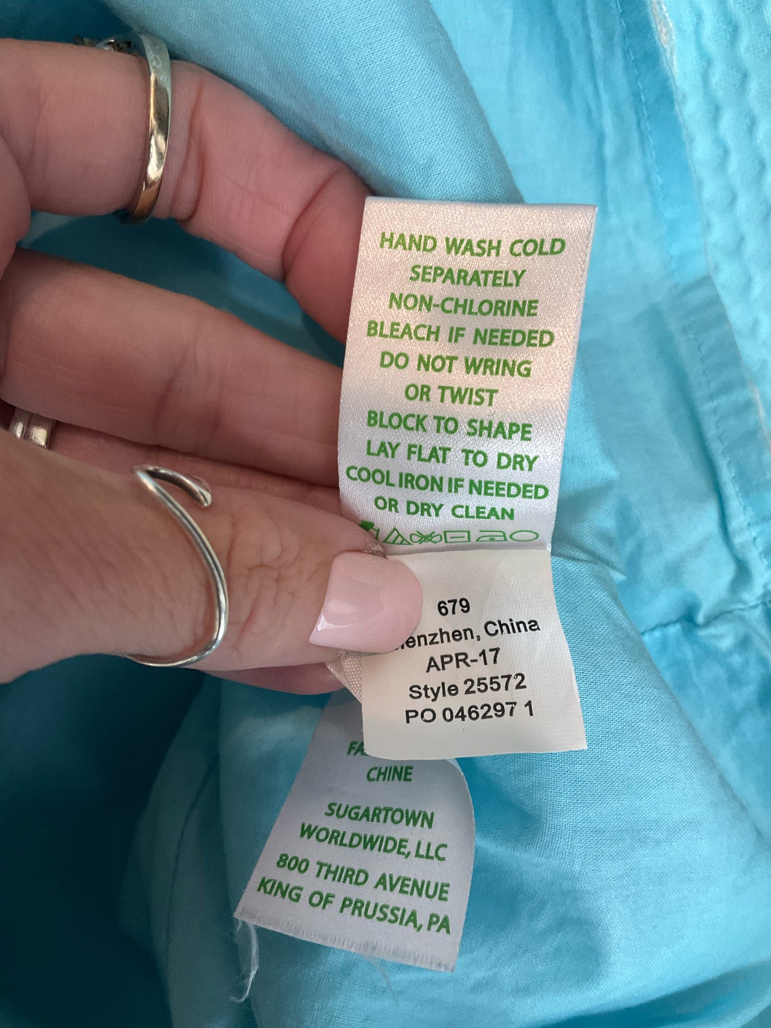 Lilly Pulitzer Kenzie Dress Size 6 Resort Aqua Gold Beaded V-Neck Mini