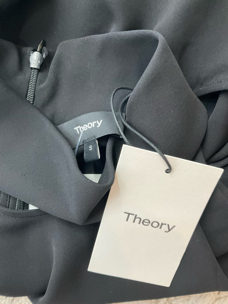 Theory Black Solid Pre-Owned Ladies New With Tags Top - Size Small