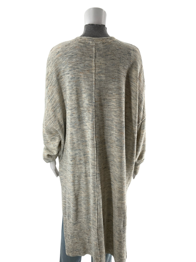 Free People Cream/Blue/Orange Heathered Pre-Owned Ladies Top - Size Large