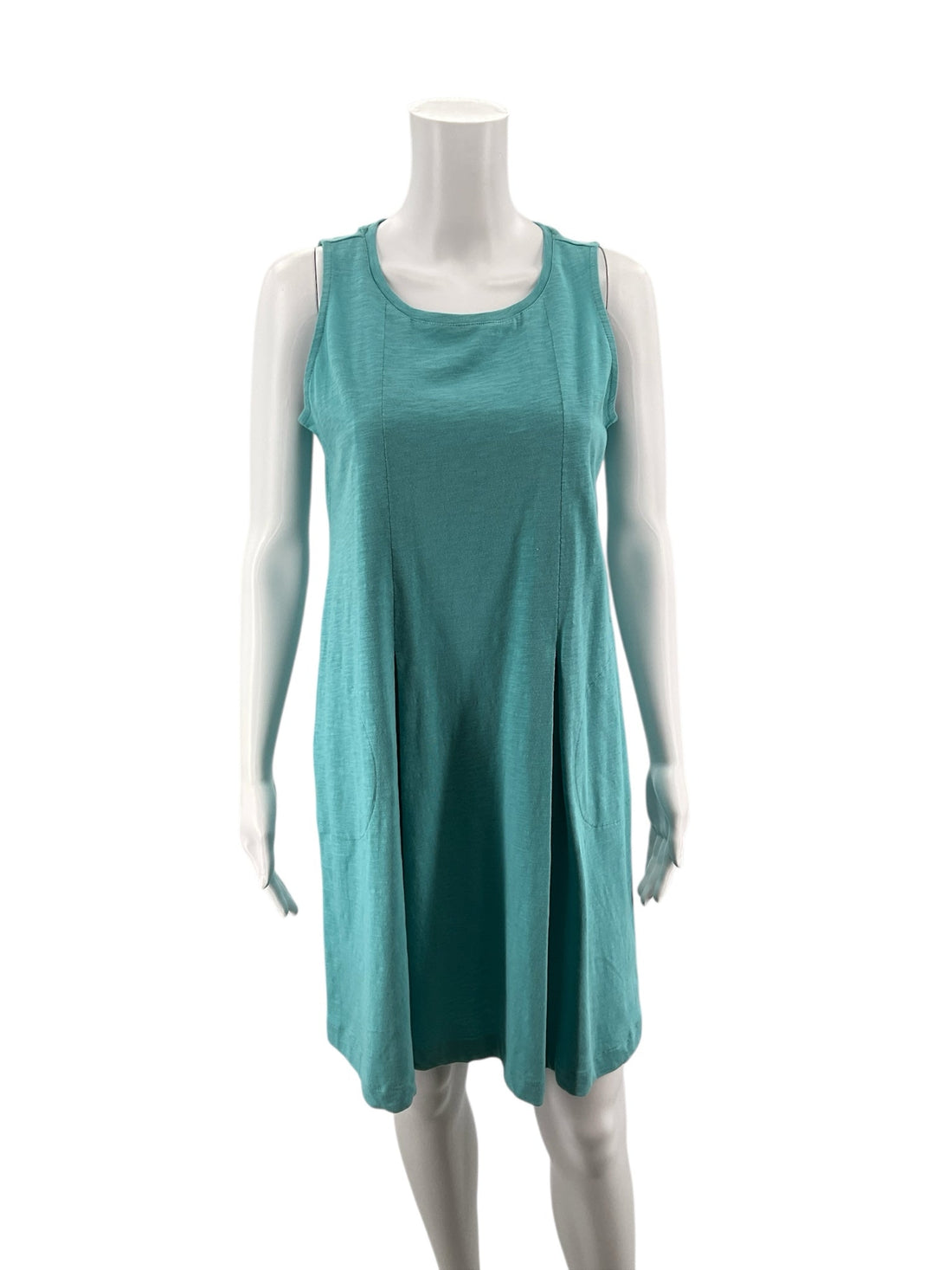 J Jill Aqua Solid Pre-Owned Ladies New With Tags Dress - Size Small Petite - Margaret’s Fine Consignment