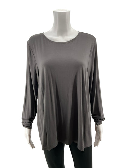 Eileen Fisher NWT Viscose Jersey Dolman Tunic Top Gray XL Dillard&