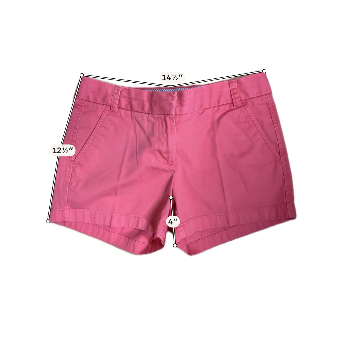 J.Crew 4" Chino Shorts Coral Pink Size 4 - ONLINE ONLY