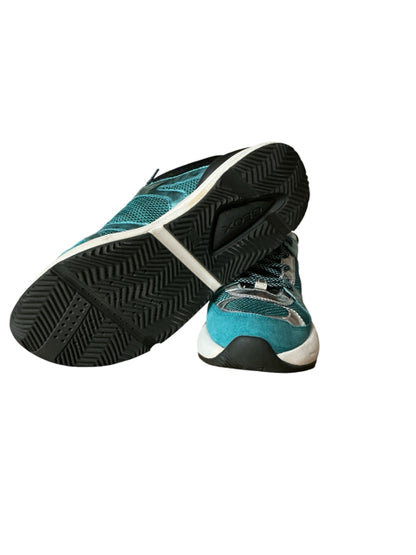 Geox Tabelya Teal Metallic Mixed Media Breathable Sneakers | Womens Size 10