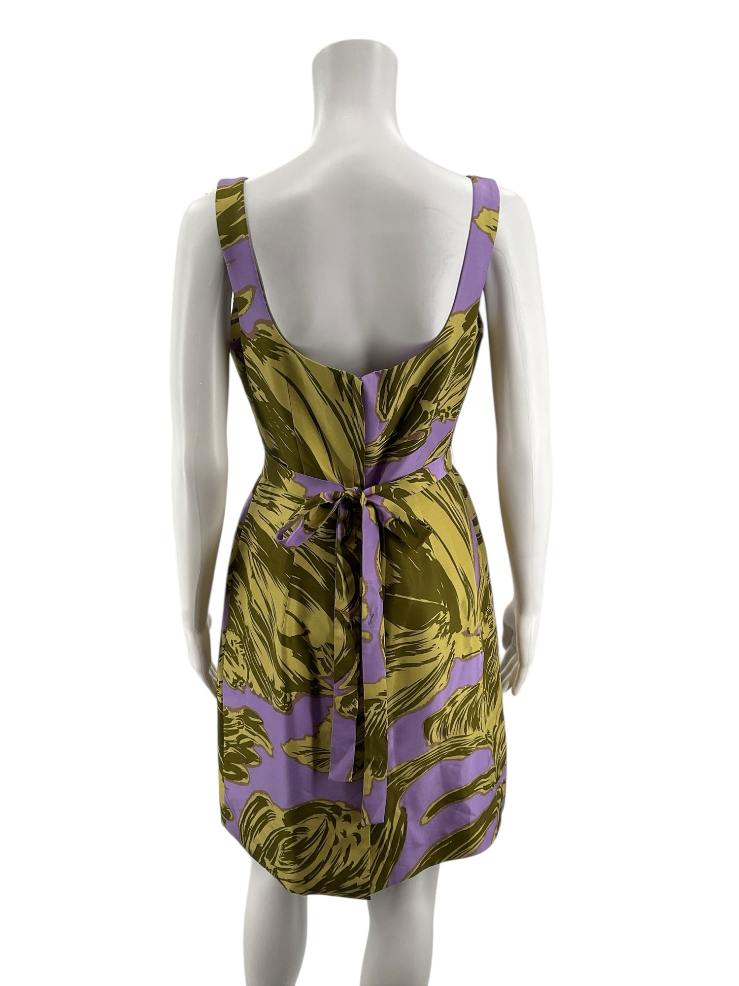 Milly Purple/Green Dress Purple/Green Print Pre-Owned Ladies Dress - Size 4 - Size 4