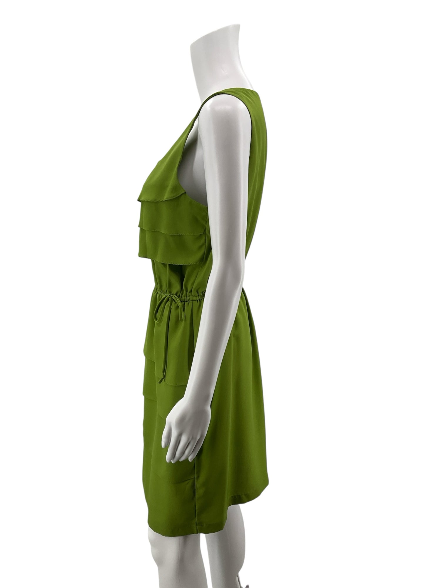 Danny &amp;amp; Nicole Green Tiered Ruffle Sleeveless Dress Size 12P