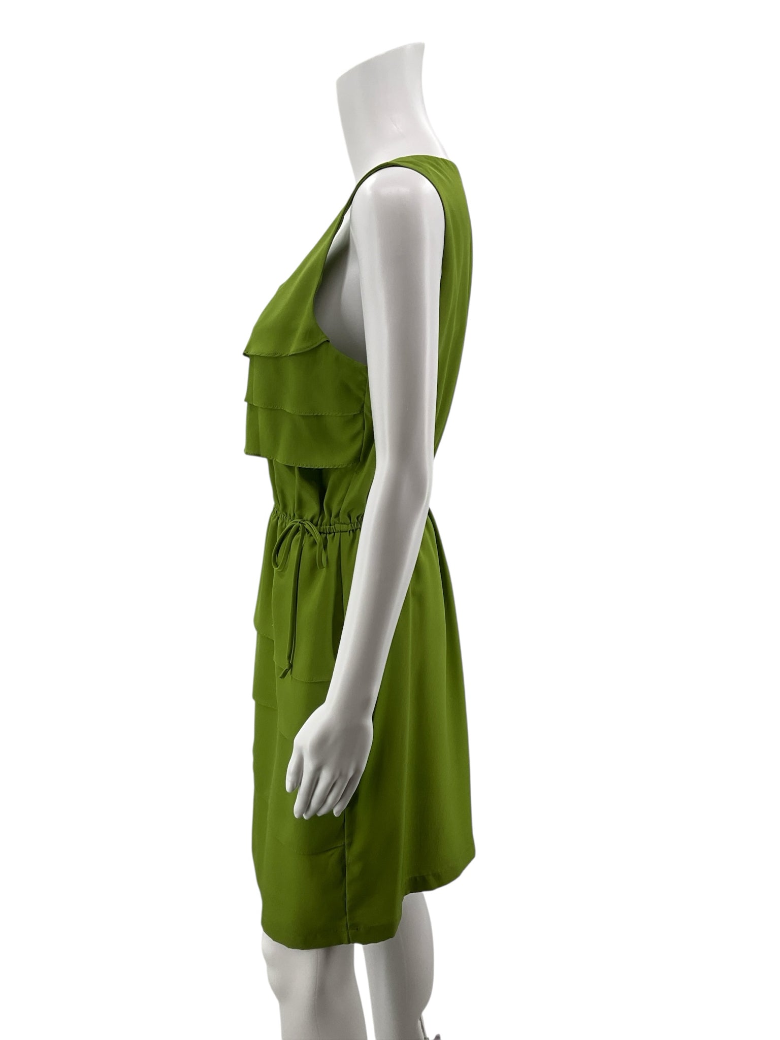 Danny &amp;amp; Nicole Green Tiered Ruffle Sleeveless Dress Size 12P
