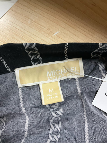 Michael Kors Pre-Owned Michael Kors Chain Print Long Sleeve Dress Black, Gray Size M - ONLINE ONLY