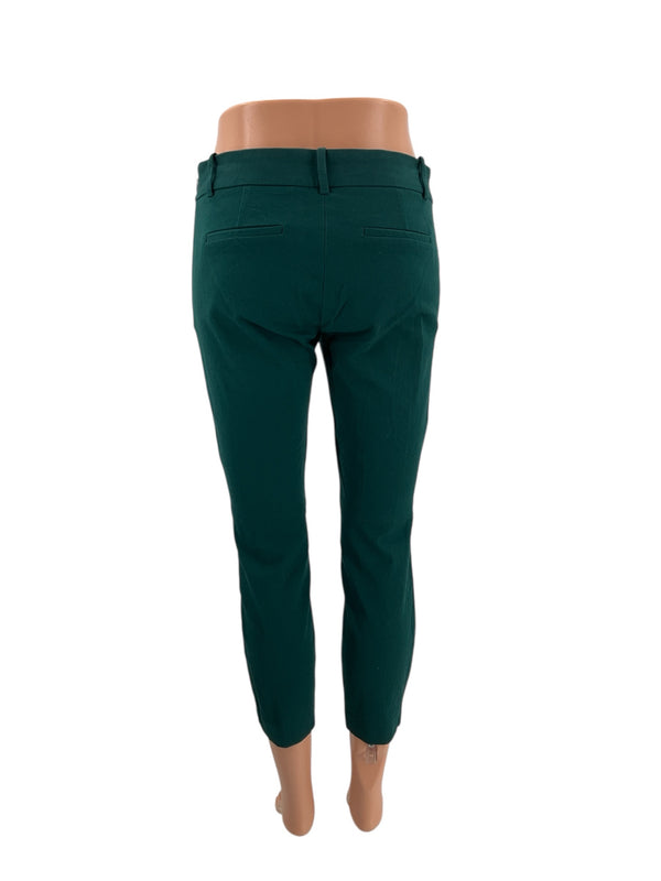 J Crew Green Solid Ladies Pre-Owned Pants - Size 2 - Margaret’s Fine Consignment