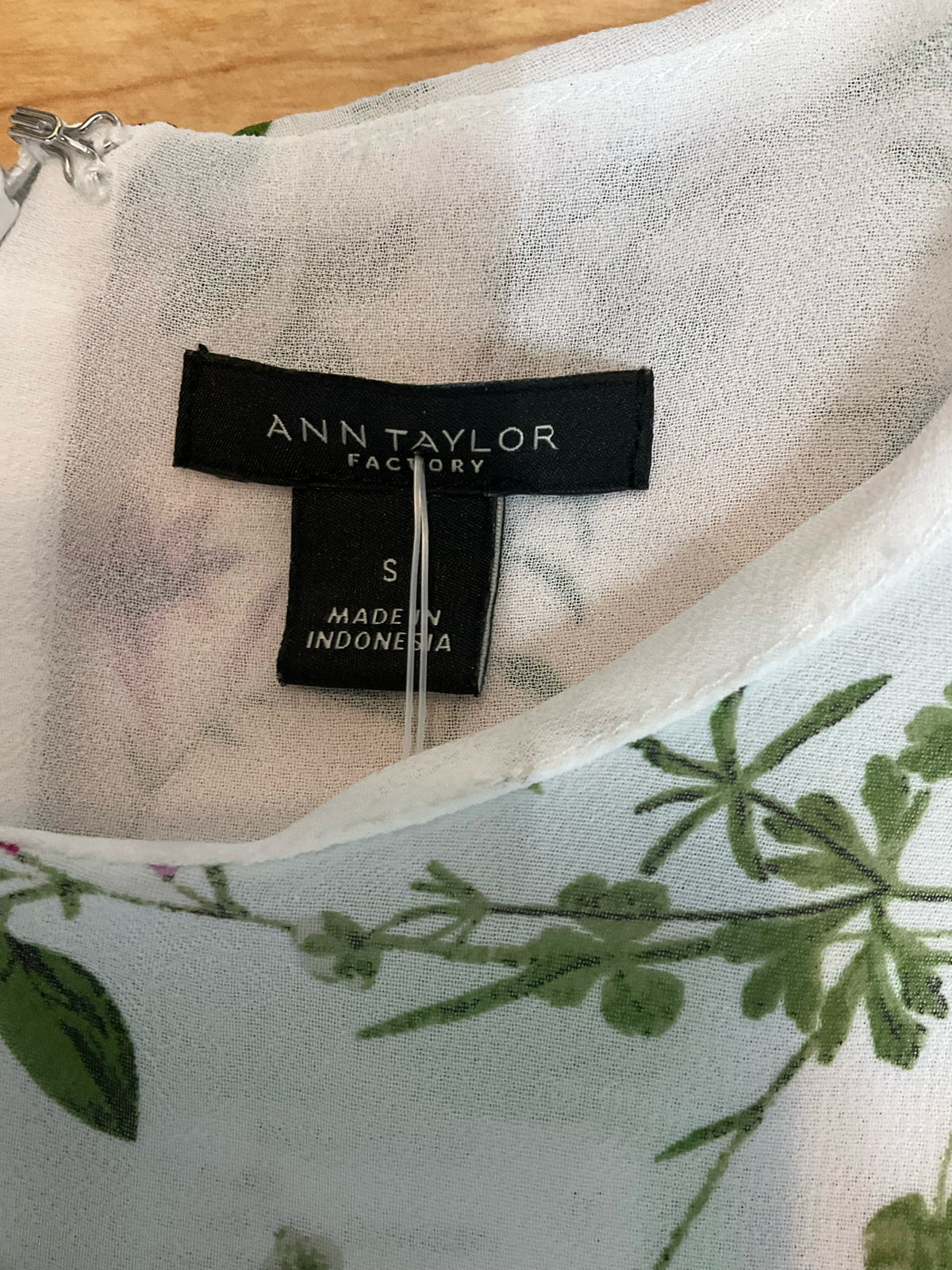 Ann Taylor Factory Floral Asymmetrical Drape Sleeveless Blouse | Size Small- ONLINE ONLY