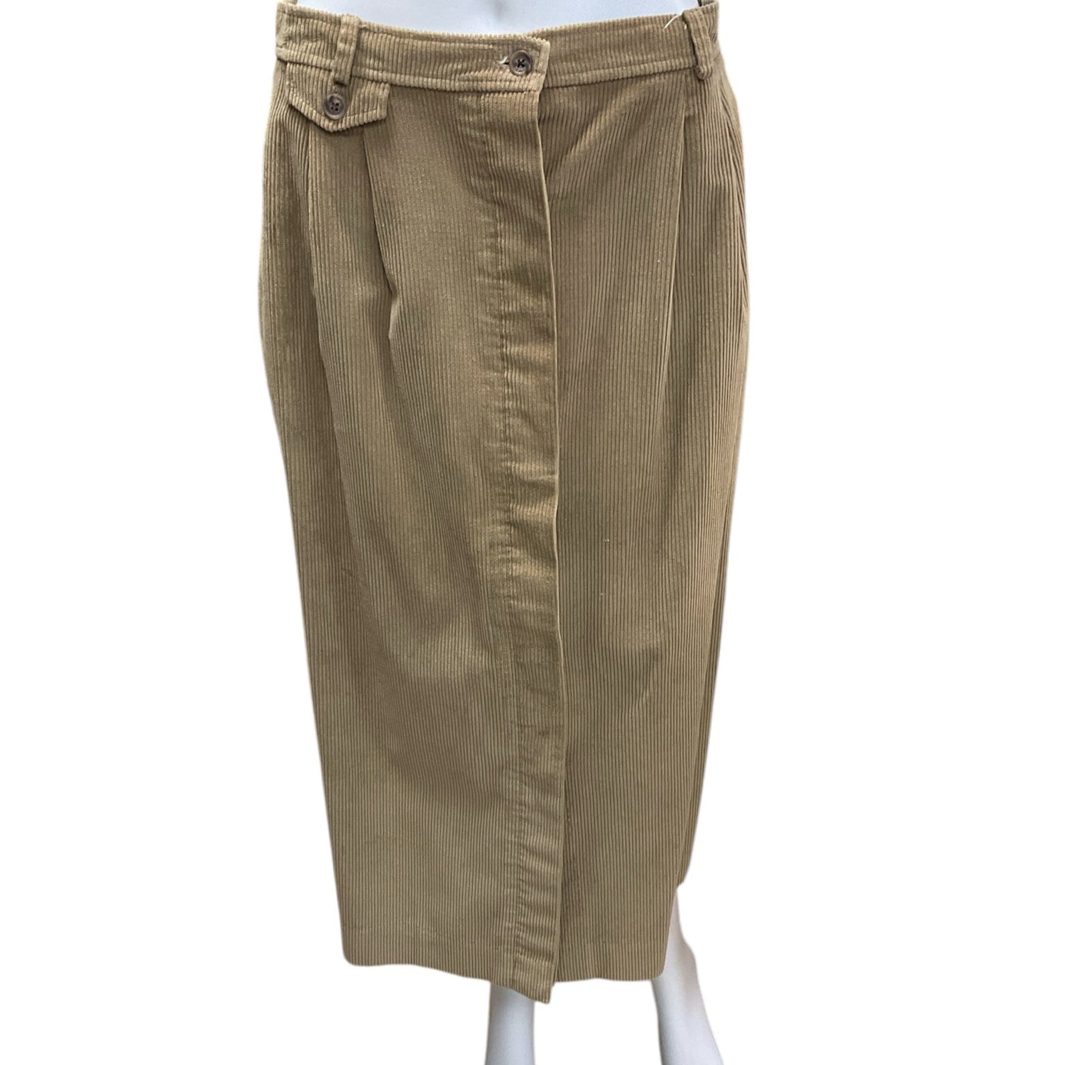 The Villager Tan Corduroy Pre-Owned Ladies Skirt - Size 14 - Margaret’s Fine Consignment