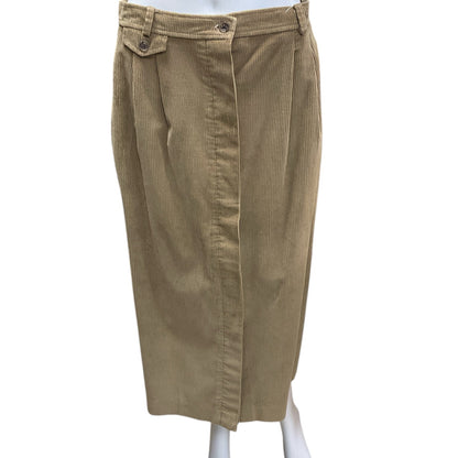 The Villager Tan Corduroy Pre-Owned Ladies Skirt - Size 14 - Margaret’s Fine Consignment