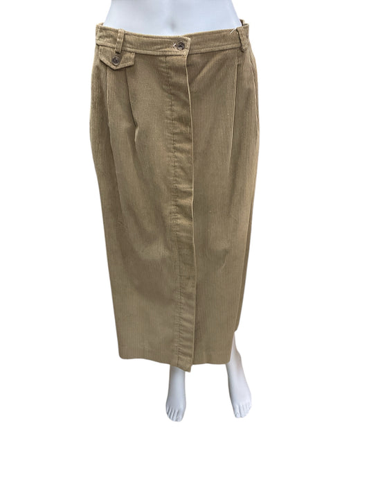 the villager Size 14 Tan Corduroy Pre-Owned Skirt