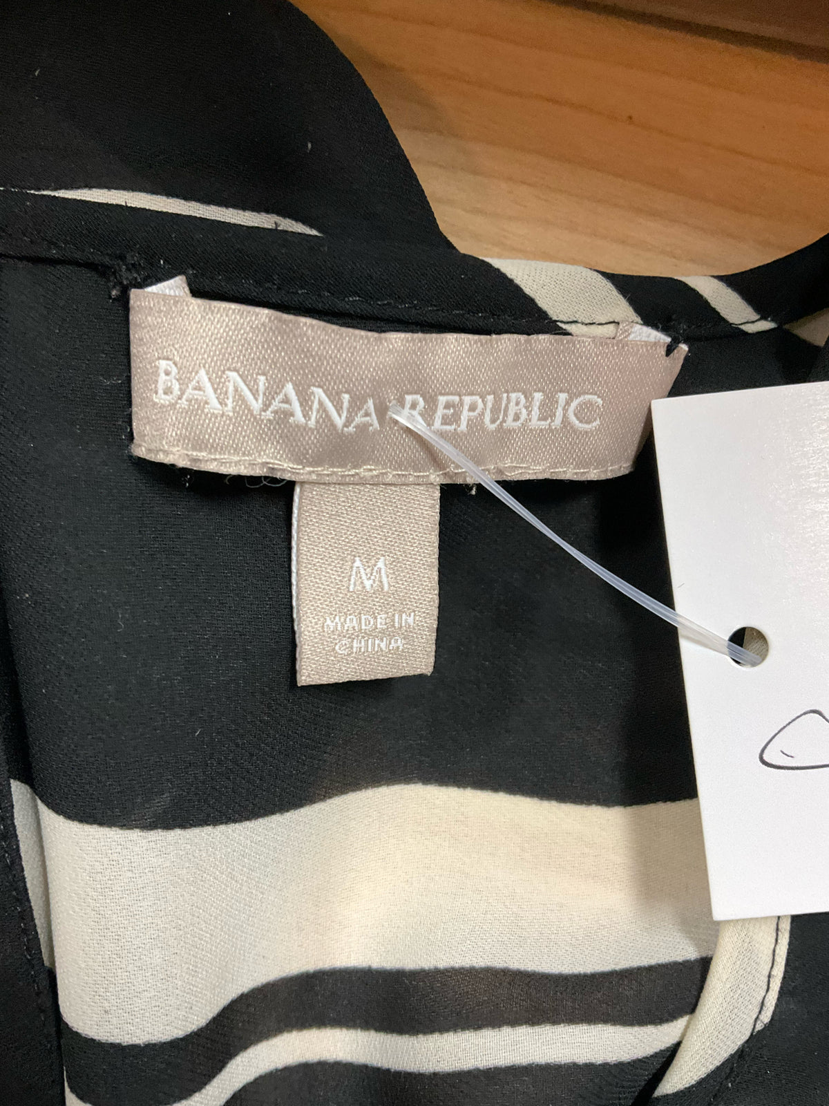 Banana Republic Breton Stripe Short Sleeve Top Black Cream Size Medium - ONLINE ONLY