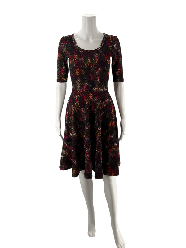 Lularoe Black/Multi Print Pre-Owned Ladies Dress - Size XS