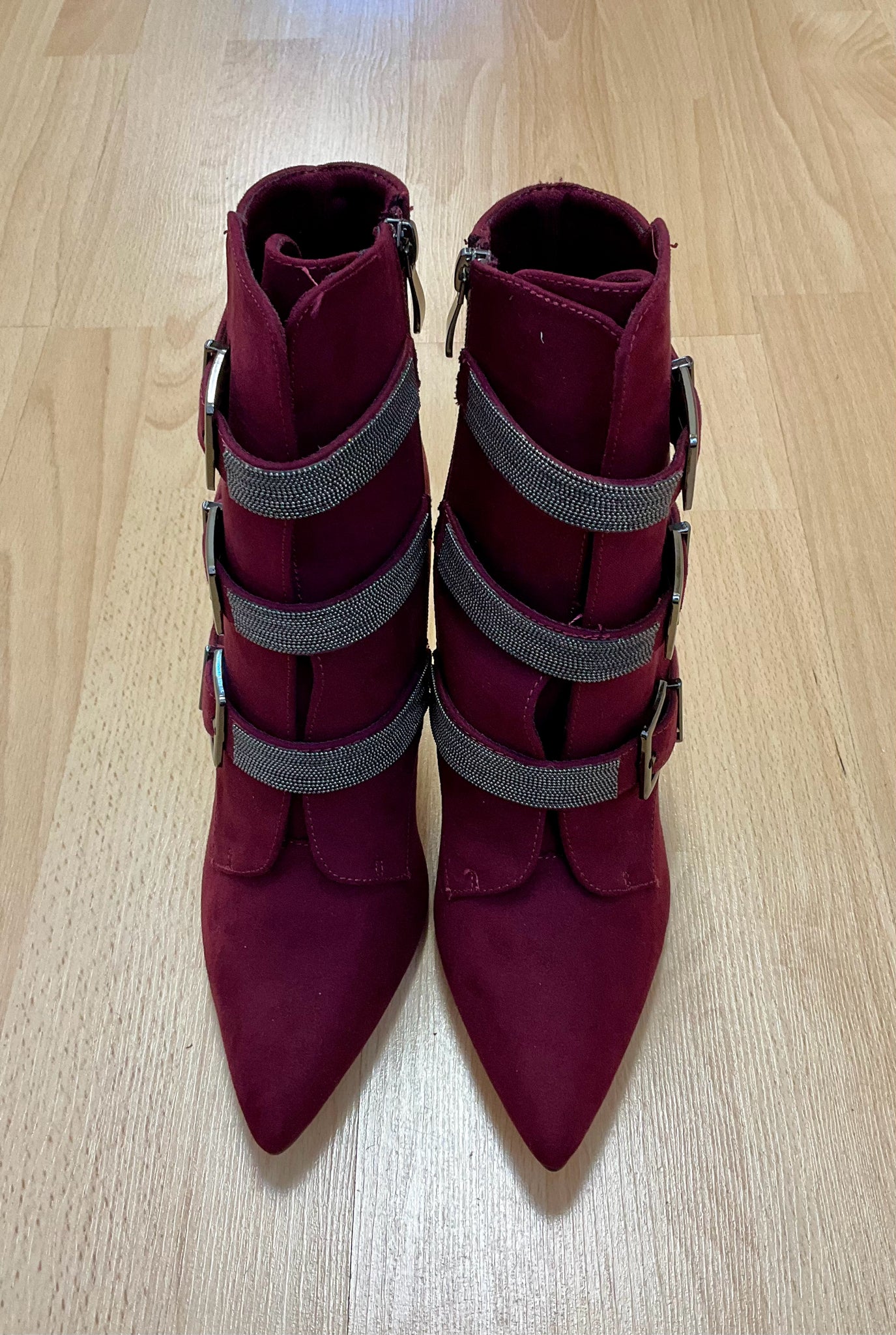 Venus Shoe Size 7.5 WINE suede booties