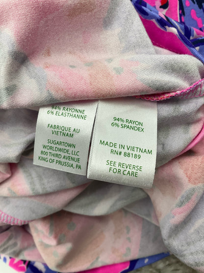 Lilly Pulitzer Pink/Blue/Red Floral Pre-Owned Ladies Dress - Size XL