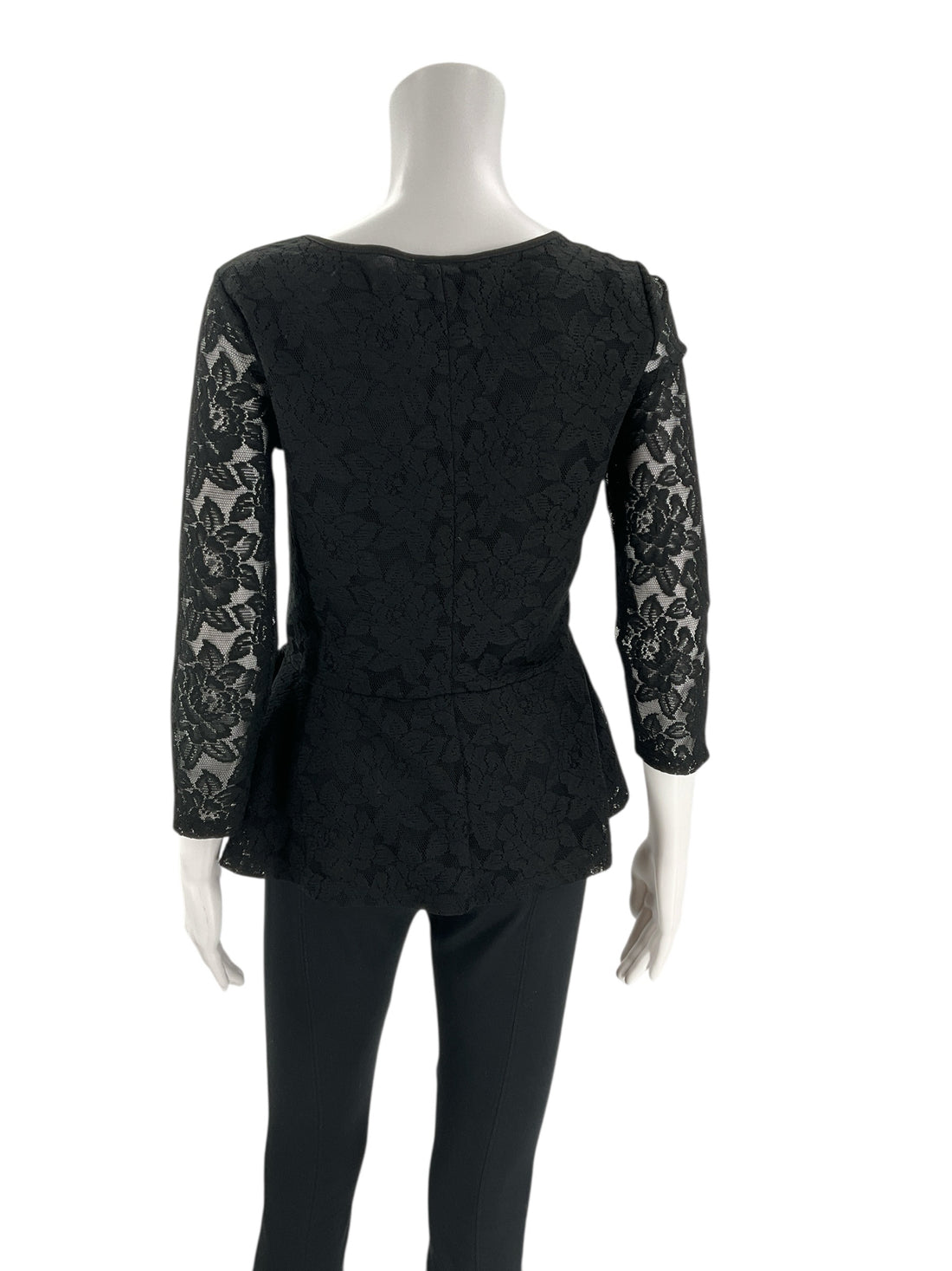 Loft Black Lace Ladies Pre-Owned Top - Size Small - Margaret’s Fine Consignment