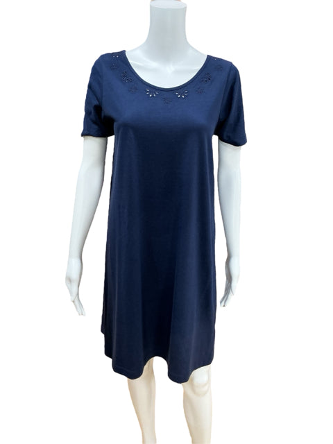 DRAPER JAMES Size S Navy Cotton Dress