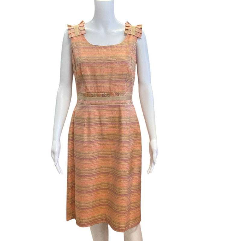 Tahari Orange/Pink/Yellow Striped Pre-Owned Ladies Dress - Size 6 - Margaret’s Fine Consignment