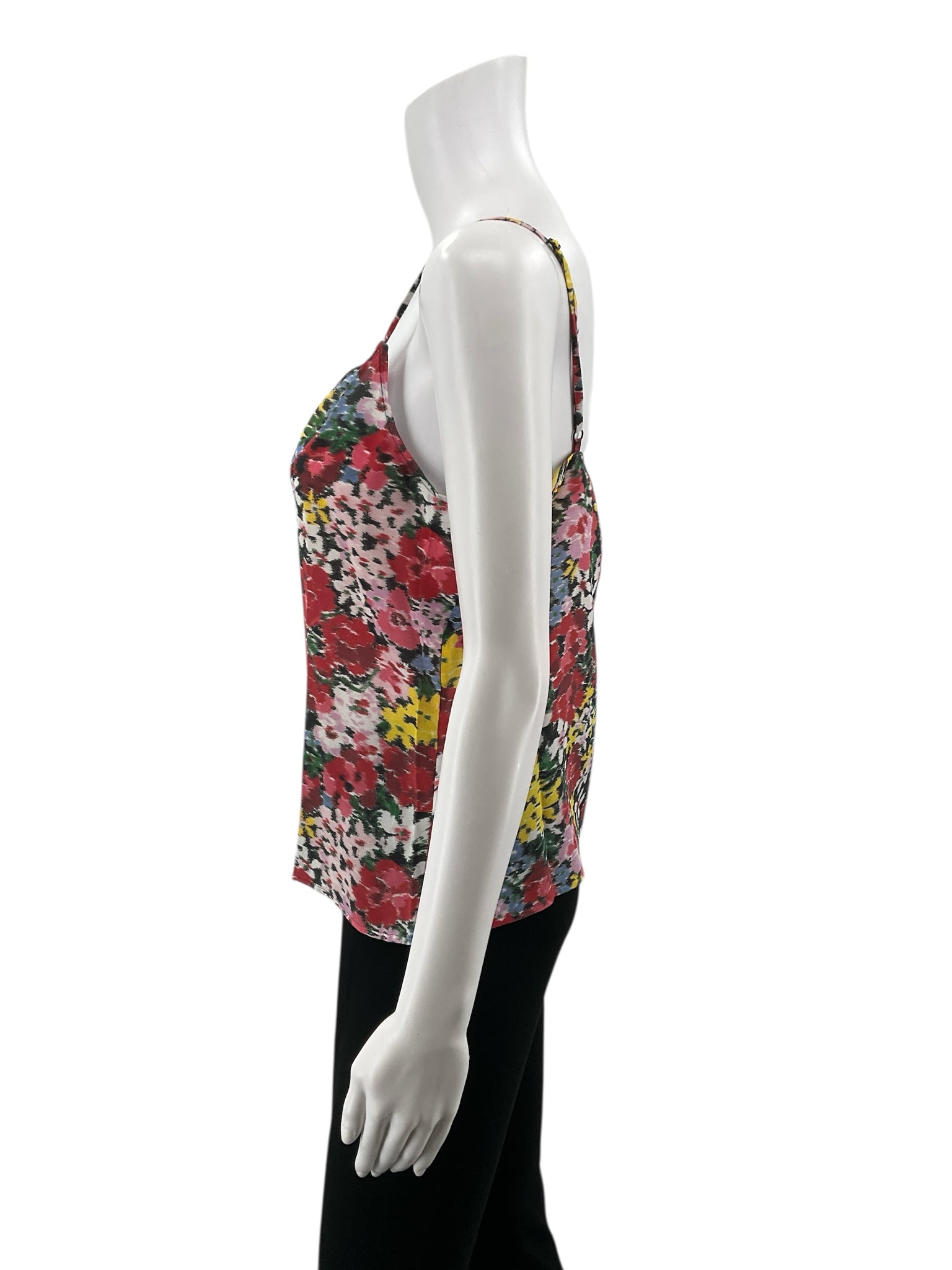 Boden red/blue/yellow/white Sleeveless Abstract Floral 100% Silk Cami Top Size 6 - Size 6