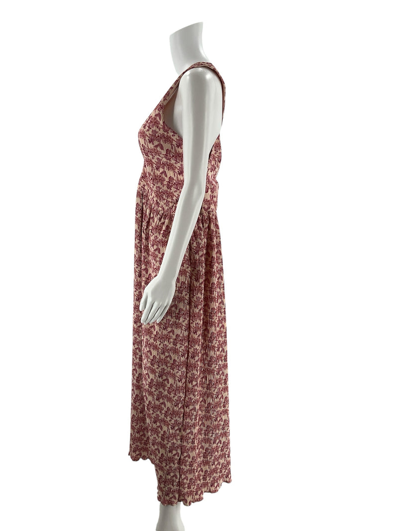 Tcec Pink Print Pre-Owned Ladies Dress - Size Large