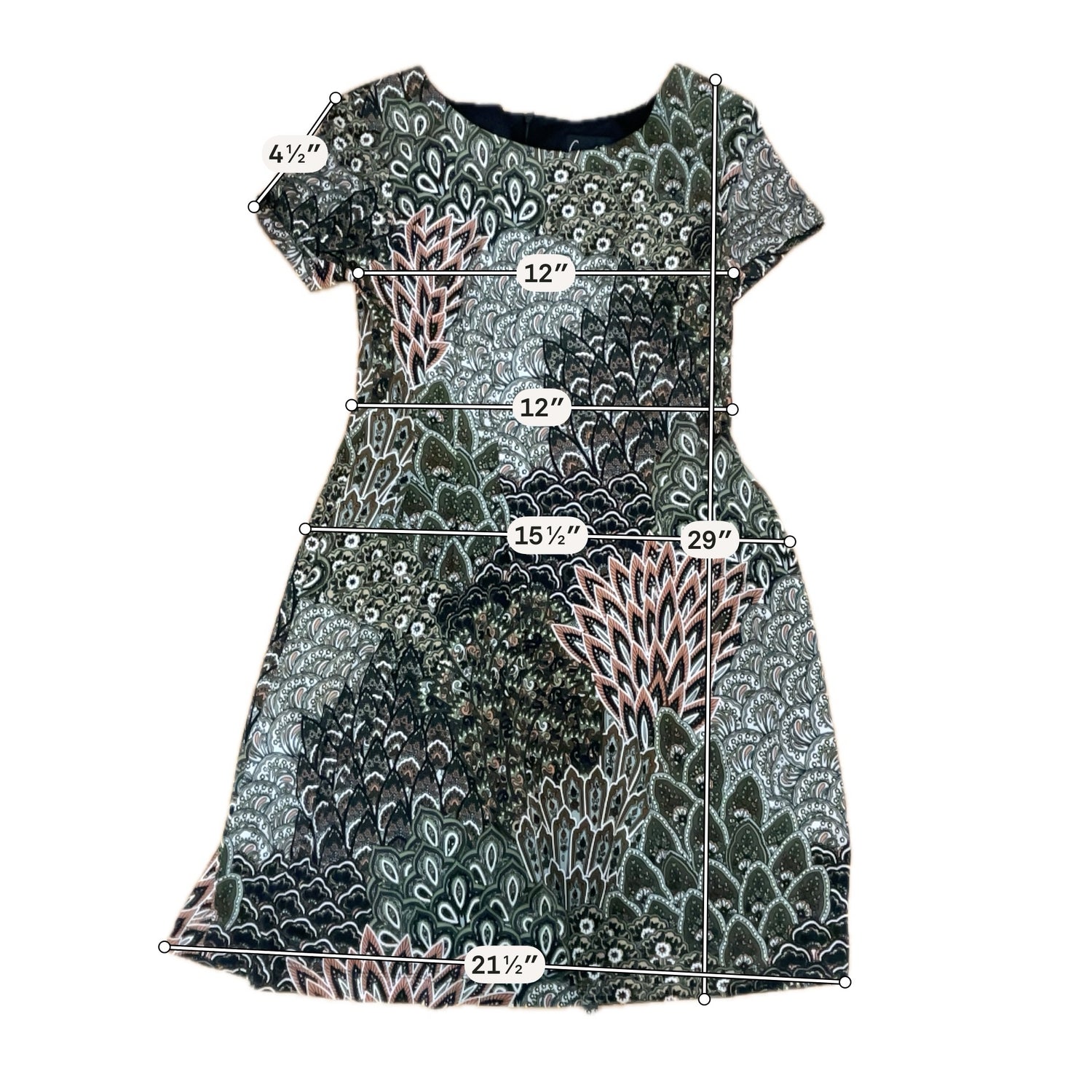 Connected Apparel Paisley Medallion Fit &amp;amp; Flare Dress Petite 4P