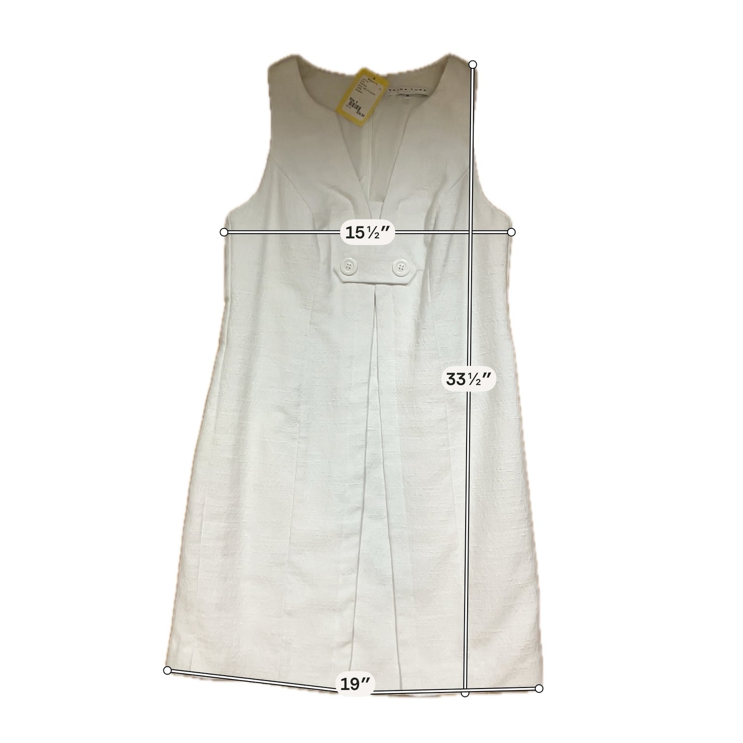 Trina Turk Aja Boucle Sleeveless Shift Dress White Size 8