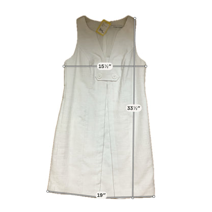 Trina Turk Aja Boucle Sleeveless Shift Dress White Size 8