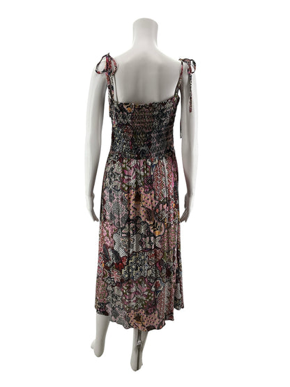 LOFT Navy &amp; Pink Floral Dress – Women’s Size Small
