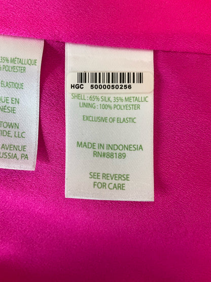 Lilly Pulitzer Darlah Silk Blend Mini Dress Fuchsia Fish Jacquard Size 2