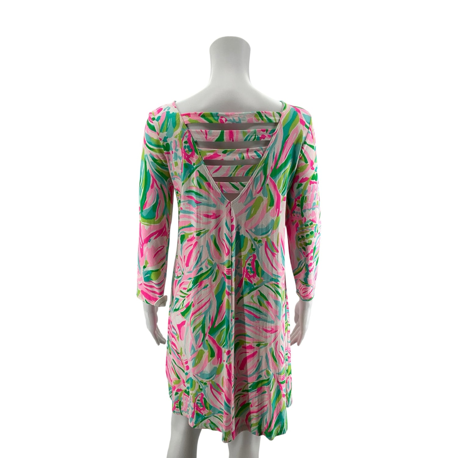 Lilly Pulitzer Nevie Dress Multi Casa Del Sol Floral Tunic Size Small