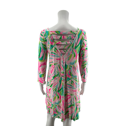 Lilly Pulitzer Nevie Dress Multi Casa Del Sol Floral Tunic Size Small