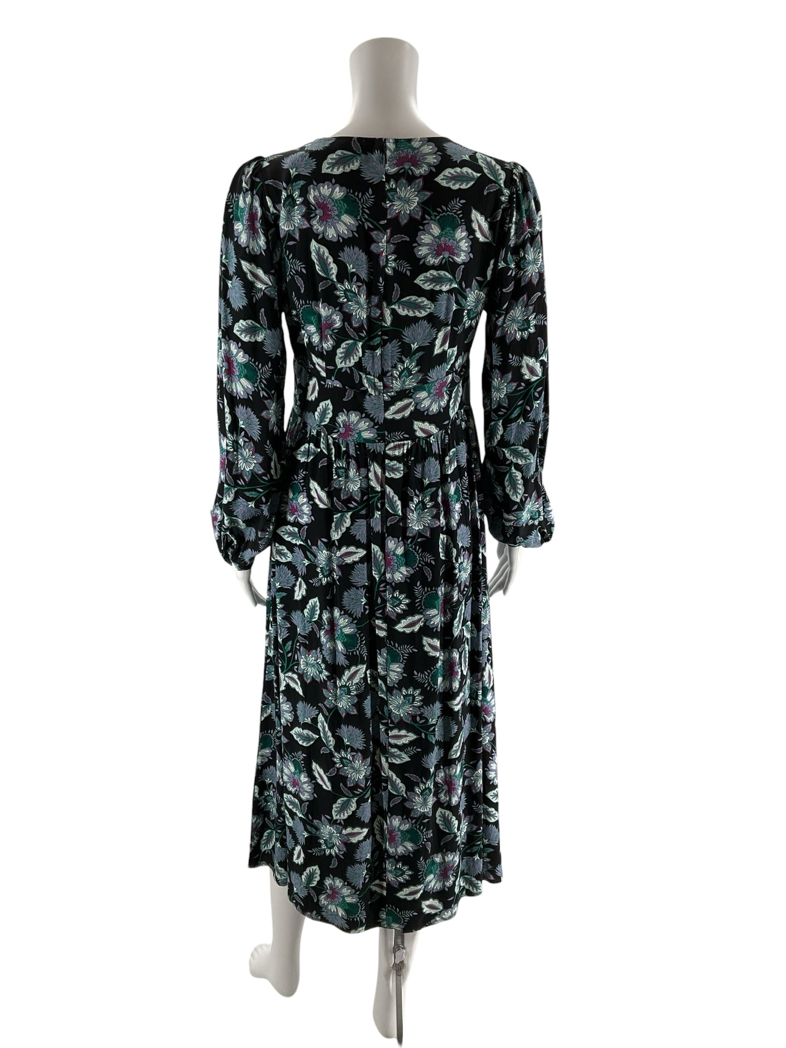 Loft Black/Multi Floral Pre-Owned Ladies Dress - Size 4