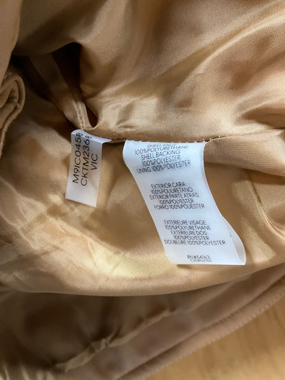 Calvin Klein Tan Faux Leather Moto Jacket | Size Medium