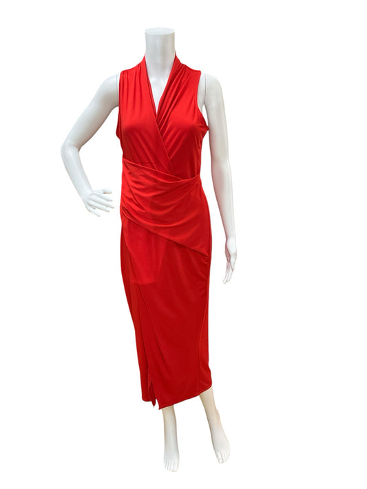 rachel Size M Red Solid Dress