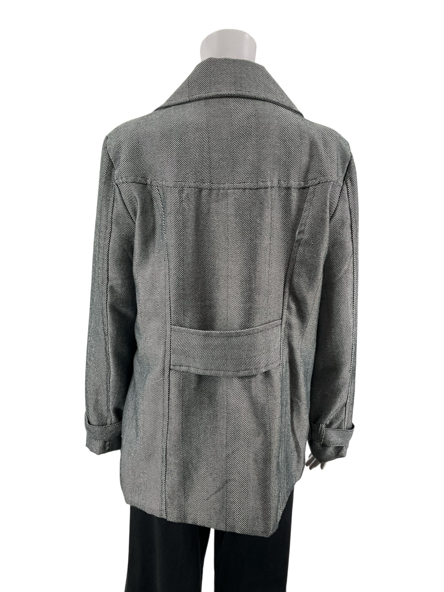 Robert Louis Gray/Black Stripe Pre-Owned Ladies Jacket - Size Large