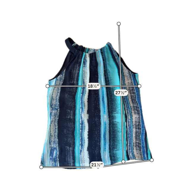 Ann Taylor Watercolor Stripe Tie Shoulder Halter Top Size 6 NWT