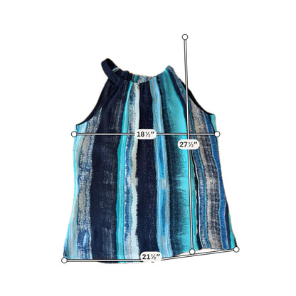 Ann Taylor Watercolor Stripe Tie Shoulder Halter Top Size 6 NWT