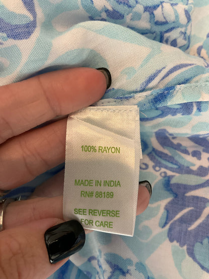 Lilly Pulitzer Matilda Tunic Top Tons of Fun Pineapple Print Size Large