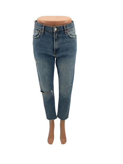 Zara Woman Blue Ripped Jeans Size 4