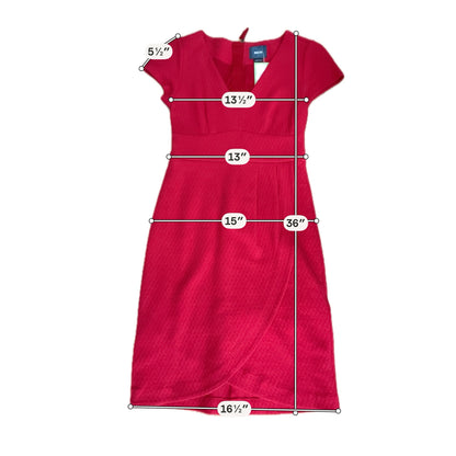 Maeve by Anthropologie Red Textured Tulip Sheath Dress Size Petite XS