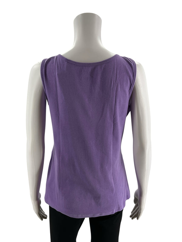 Talbots Purple Solid Pre-Owned Ladies Top - Size Medium Petite