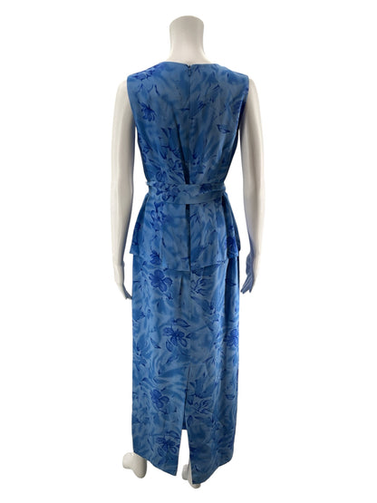 Spenser Jeremy Vintage 100% Silk Floral Two-Piece Dress Set Size 6 - ONLINE ONLY